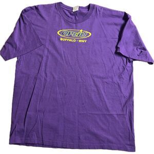 OPEIU Buffalo WNY Union T-Shirt Men's Size 3XL Purple Work Connects Us All Local